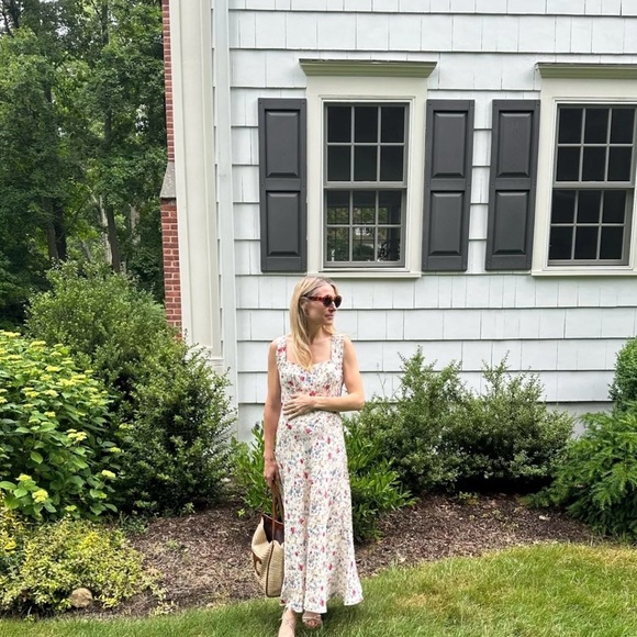 Doen Floral Sleeveless Dress in blanc NEW - Picture 6 of 10